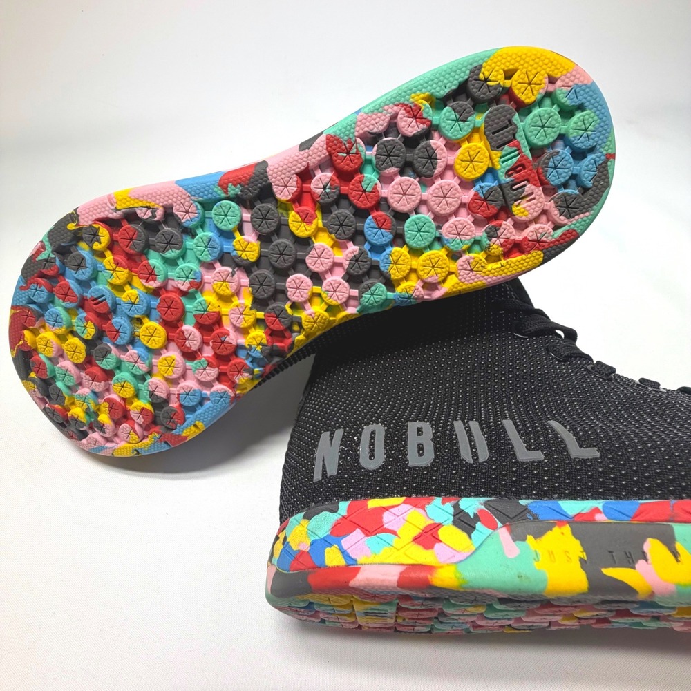 NOBULL High Top Trainer Shoes Black Speckled Sole Mens 8 Womens 9.5 - Picture 1 of 10